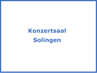 Konzertsaal Solingen